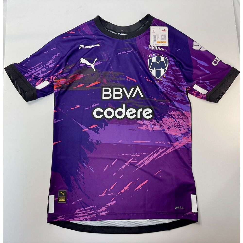 CF Monterrey Puma Men's SMALL Alternative Third Authentic Jersey 705924-01 $140